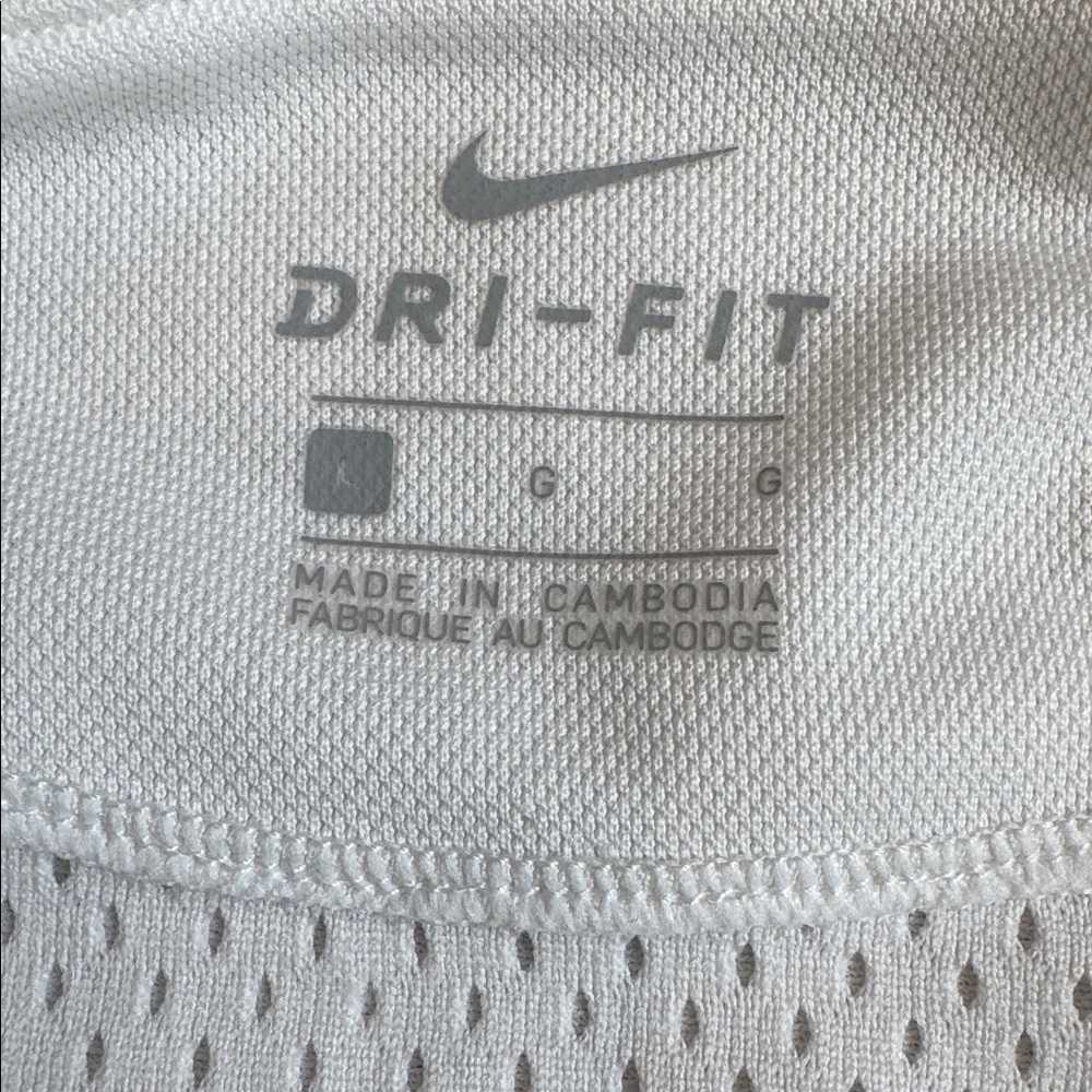 Nike women’s Dri-FIT White Tennis Track Jacket Cropped Fit Size L - Picture 3 of 5